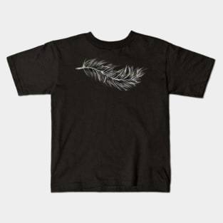 Light Plume Black and White Kids T-Shirt